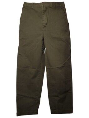 Gap Straight Up Khakis, Olive, Size 8 Tall